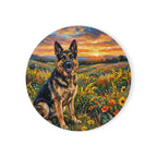 German Shepherd Sunset Prairie Gift Set — Mug + Coaster + Sticker | Tritan