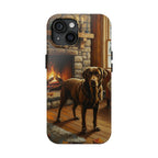Acrylic Labrador Retriever - Winter Hearth | Tough Phone Case