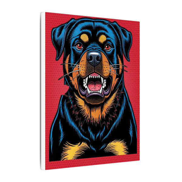 Comic Book Rottweiler Canvas — Bold Dog Wall Art