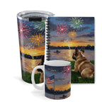 Independence Pups Collection Box | French Bulldog | Mug + Tumbler + Notebook | Tritan