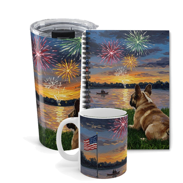 Independence Pups Collection Box | French Bulldog | Mug + Tumbler + Notebook | Tritan