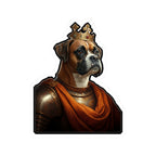 Boxer Kings & Queens Royal Portrait Sticker, Dog Portrait Vinyl Decal, Kiss-Cut Sticker, Boxer Lover Gift