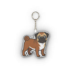 Pop Art Pug Plush Keychain | Tritan
