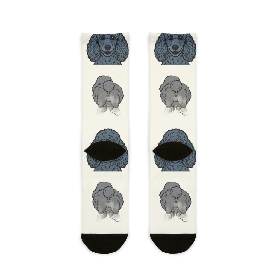Standard Poodle Socks | Fun All Over Print Dog Socks | Poodle Mom Gift | Cute Crew Socks for Dog Lovers | Stocking Stuffer