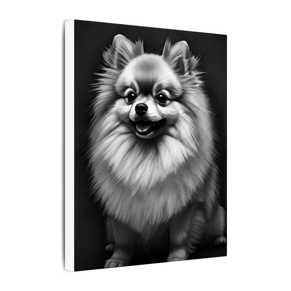 Pomeranian Charcoal Portrait Canvas Print | Dog Wall Art Gift | Pet Lover Decor | Realistic Pom Sketch Artwork