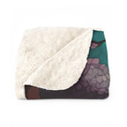 Golden Retriever Low Poly Forest Sherpa Fleece Blanket | Dog Lover Gift