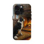 Acrylic Border Collie - Winter Hearth | Tough Phone Case