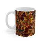 Australian Shepherd Low Poly Warm Jewel Ceramic Mug 11oz | Dog Lover Gift
