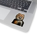 Pomeranian Medieval Knight Portrait Sticker, Dog Portrait Vinyl Decal, Kiss-Cut Sticker, Pomeranian Lover Gift