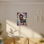 Yorkshire Terrier Canvas Print - Dynamic Comic Book Art with Halftone Dots - Energetic Yorkie Pop Art for Dog Lovers