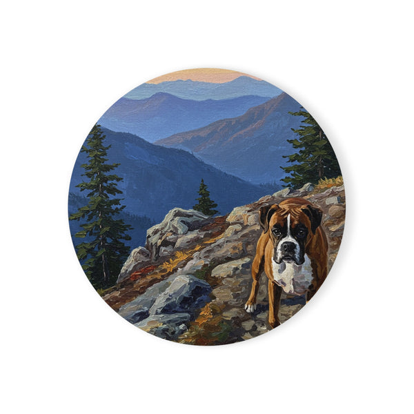 Acrylic Boxer - Mountain Overlook | Cork Back Coaster