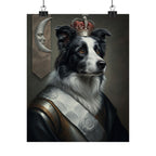 Border Collie Kings & Queens Royal Portrait Matte Poster, Regal Dog Art Print, Border Collie Lover Gift, Wall Art