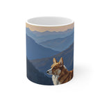 Acrylic Corgi - Mountain Overlook | Ceramic Mug 11oz