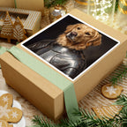 Golden Retriever Medieval Knight Portrait Sticker, Dog Portrait Vinyl Decal, Kiss-Cut Sticker, Golden Retriever Lover Gift