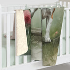 Beagle Watercolor Rain Garden Throw Blanket | Premium Dog Prints | Tritan — view 6 of 9
