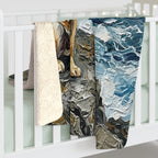 Acrylic Gallery Print Labrador Retriever - Coastal Cliffside | Sherpa Fleece Blanket — view 6 of 9