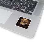 Golden Retriever Renaissance Royal Portrait Sticker, Dog Portrait Vinyl Decal, Kiss-Cut Sticker, Golden Retriever Lover Gift