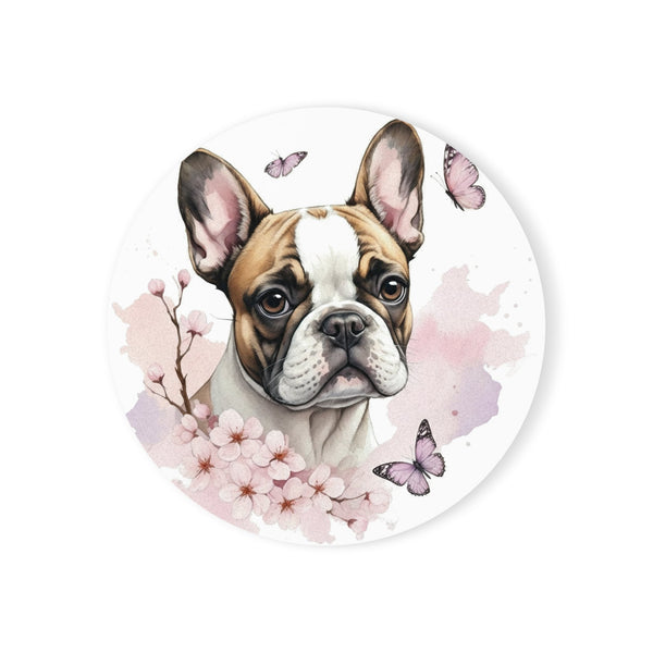 French Bulldog Watercolor Butterfly Bloom Gift Set — Mug + Coaster + Sticker | Tritan — Lifestyle View