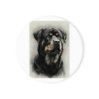 Rottweiler Coaster | Charcoal Rottweiler Art | Dog Lover Gift | Pet Owner Present | Drink Coaster | Dog Mom Gift | Home Decor — primary view