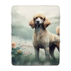 Poodle Watercolor Rain Garden Throw Blanket | Premium Dog Prints | Tritan — view 3 of 9