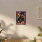 Rottweiler Comic Book Pop Art Canvas - Dynamic Halftone Style for Energetic Wall Decor