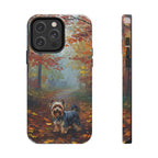 Acrylic Yorkshire Terrier - Autumn Woods | Tough Phone Case