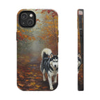 Acrylic Siberian Husky - Autumn Woods | Tough Phone Case