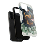 Rottweiler Watercolor Botanical Wreath Phone Case | Premium Dog Prints | Tritan — view 25 of 28