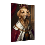 Golden Retriever Kings & Queens Royal Portrait Canvas Wall Art, Regal Dog Painting, Golden Retriever Lover Gift, Stretched Canvas