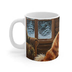 Acrylic Pomeranian - Winter Hearth | Ceramic Mug 11oz