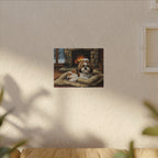 Shih Tzu Art Print, Dog Wall Art Canvas, Pet Lover Gift, Acrylic Painting Style, Stretched Canvas Decor, Dog Mom Present
