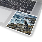 Acrylic Gallery Print Siberian Husky - Coastal Cliffside | Kiss-Cut Stickers — view 7 of 12