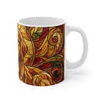 Golden Retriever Low Poly Warm Jewel Ceramic Mug 11oz | Dog Lover Gift