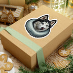 Siberian Husky Renaissance Royal Portrait Sticker, Dog Portrait Vinyl Decal, Kiss-Cut Sticker, Siberian Husky Lover Gift
