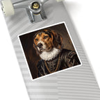 Beagle Renaissance Royal Portrait Sticker, Dog Portrait Vinyl Decal, Kiss-Cut Sticker, Beagle Lover Gift