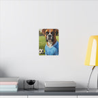 Boxer Dog Oil Painting Soccer Portrait Canvas Wall Art Decor Gift for Dog Lover