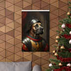 Cane Corso Medieval Knight Portrait Matte Poster, Regal Dog Art Print, Cane Corso Lover Gift, Wall Art