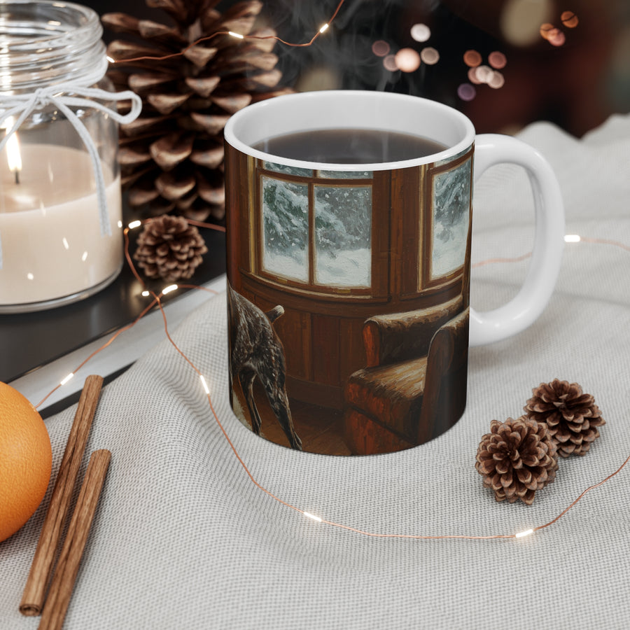 Acrylic German Shorthaired Pointer - Winter Hearth | Ceramic Mug 11oz