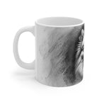 Pomeranian Charcoal Portrait Ceramic Mug 11oz | Premium Dog Art | Tritan