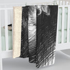 Beagle Charcoal Portrait Throw Blanket | Premium Dog Art | Tritan
