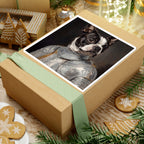 Boston Terrier Medieval Knight Portrait Sticker, Dog Portrait Vinyl Decal, Kiss-Cut Sticker, Boston Terrier Lover Gift