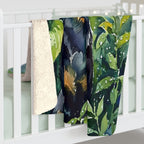 Rottweiler Watercolor Rain Garden Throw Blanket | Premium Dog Art | Tritan