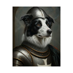 Border Collie Medieval Knight Portrait Matte Poster, Regal Dog Art Print, Border Collie Lover Gift, Wall Art