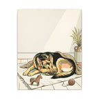 German Shepherd Nursery Storybook canvas print by Tritan, angled view