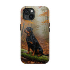 Acrylic Rottweiler - Autumn Woods | Tough Phone Case