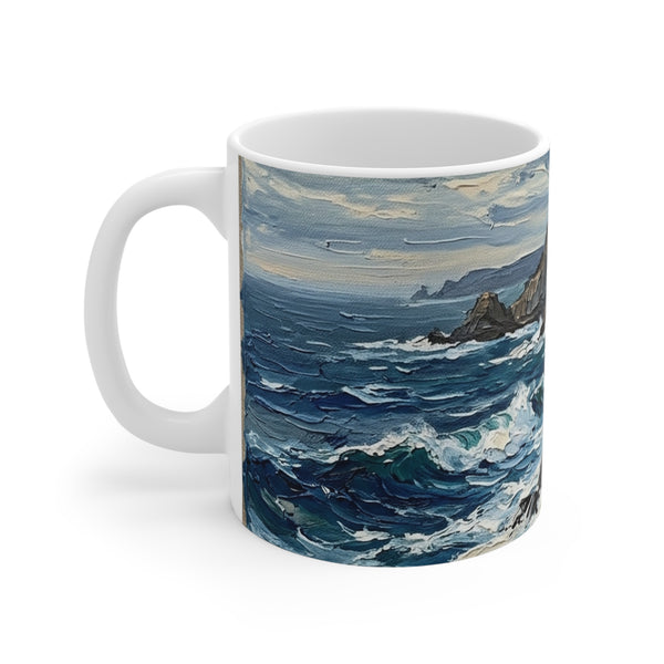 Acrylic Gallery Print Poodle - Coastal Cliffside | Ceramic Mug 11oz