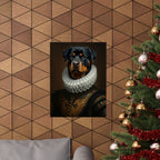 Rottweiler Renaissance Royal Portrait Matte Poster, Regal Dog Art Print, Rottweiler Lover Gift, Wall Art