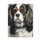 Cavalier King Charles Spaniel Charcoal Portrait Canvas Wall Art | Dog Lover Gift | Pet Memorial Decor