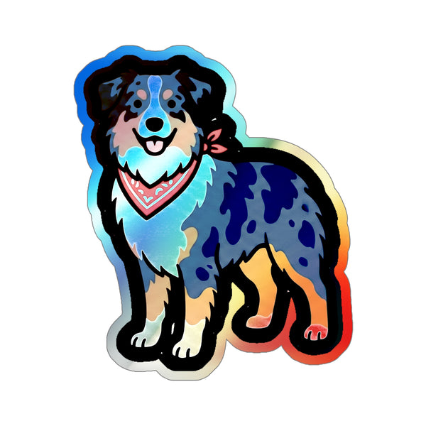Pop Art Australian Shepherd Holo Sticker | Tritan