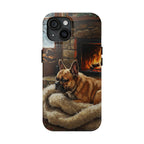 Acrylic French Bulldog - Winter Hearth | Tough Phone Case